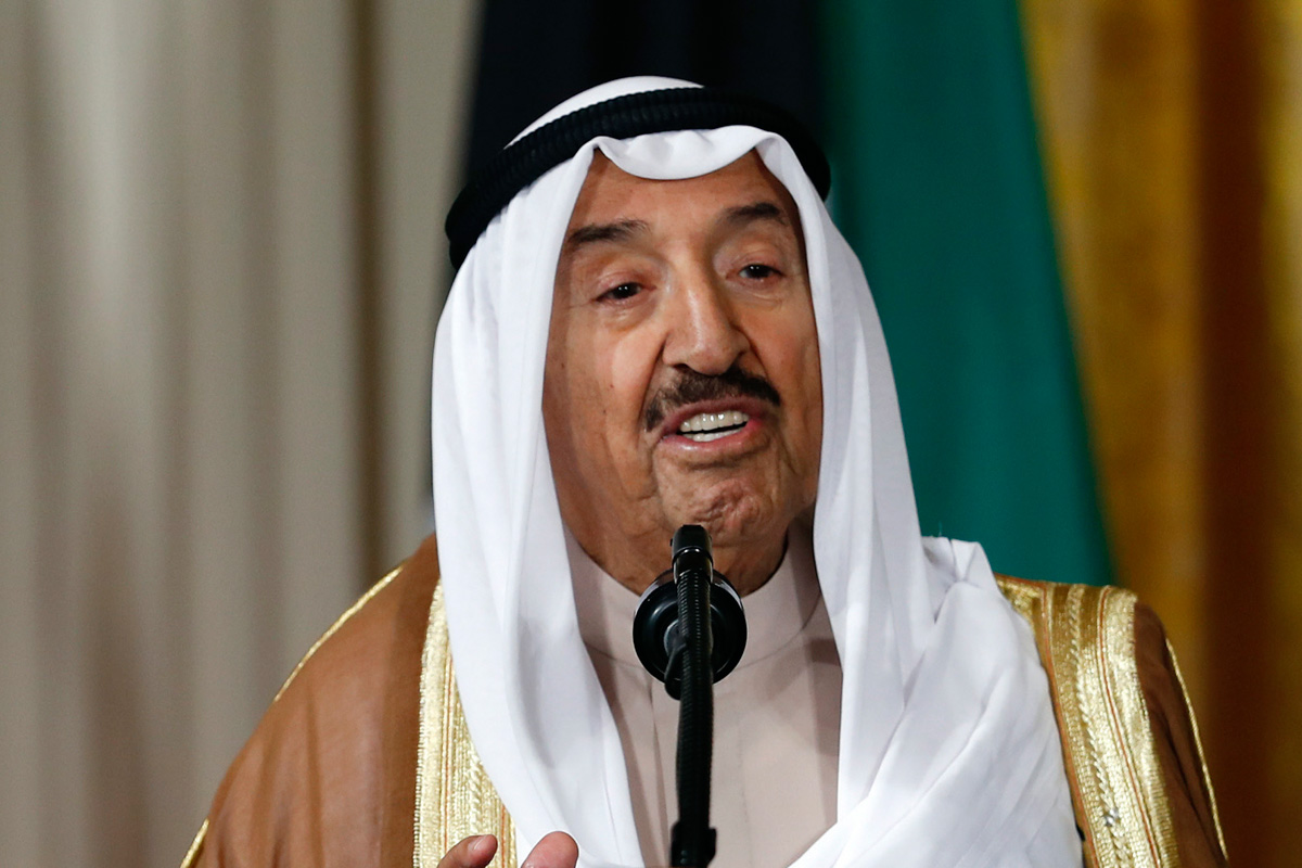 El el jeque Sabah Al-Ahmad Al-Jaber Al-Sabah, emir del Estado de Kuwait 
