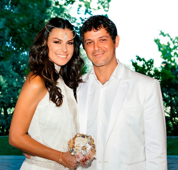 Raquel Perera y Alejandro Sanz el día de su boda / Gtres