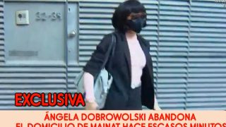 Angela Dobrowolski saliendo de la casa conyugal / Telecinco
