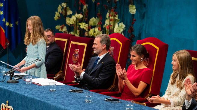 El rey Felipe VI, la reina Letizia, la princea Leonor, la infanta Sofía en los Premios Princesa de Asturias 2019/Gtres