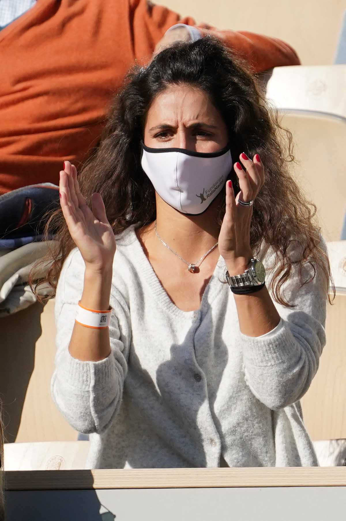 Xisca Perelló animó durante todo el partido a su marido, que ha pasado a la final del Roland Garros / GTRES