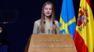 Leonor durante su discurso en la entrega de premios / Gtres