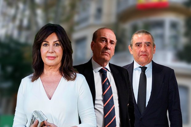 Carmen Martínez-Bordiú, Jaime Martínez-Bordiú y Francis Franco