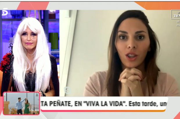 Irene Rosales en directo en 'Viva la vida'./Telecinco