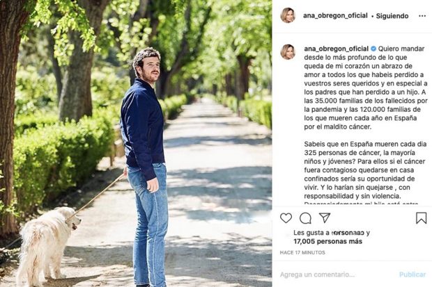 Fotografía del perfil de Instagram de Ana García Obregón./Instagram @ana_obregon_oficial