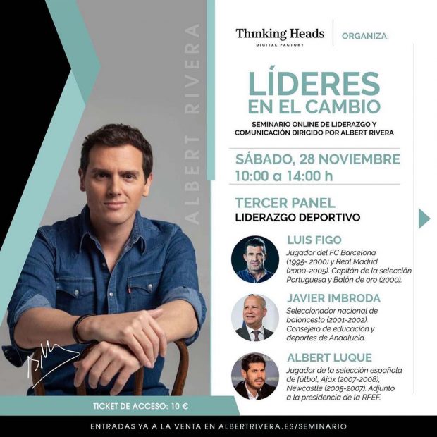 Rivera ha organizado un seminario online de liderazgo a precio low cost/@albertriveradiaz
