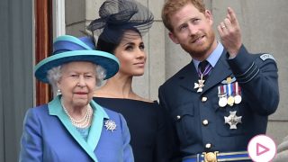 El príncipe Harry, Meghan Markle y la reina Isabel II/Gtres