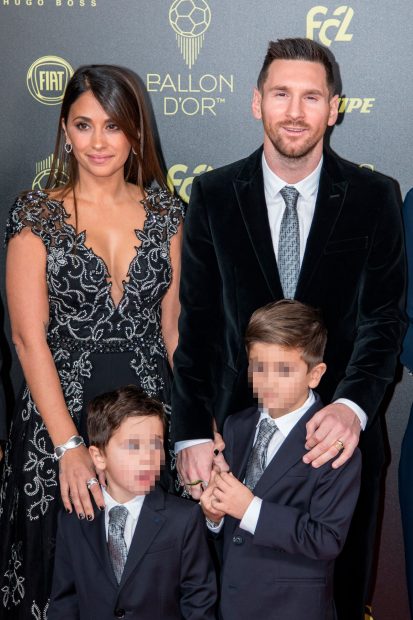 Leo Messi y Antonella Roccuzzo, con sus dos hijos mayores, Thiago y Mateo / Gtres