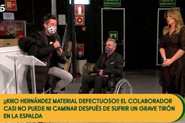 Kiko Hernández, en silla de ruedas / Mediaset
