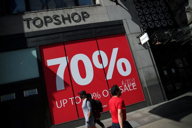 Tienda Topshop en rebajas./Gtres