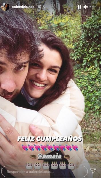 Álex de Lucas y Amaia Romero, posando juntos por primera vez./Instagram @aalexdelucas