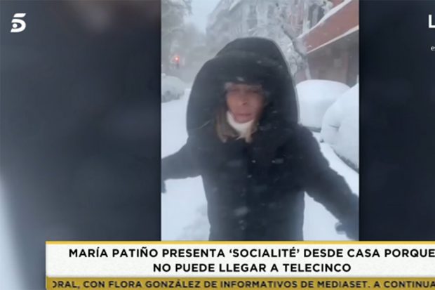 María Patiño no ha podido ir a trabajar./'Socialité'
