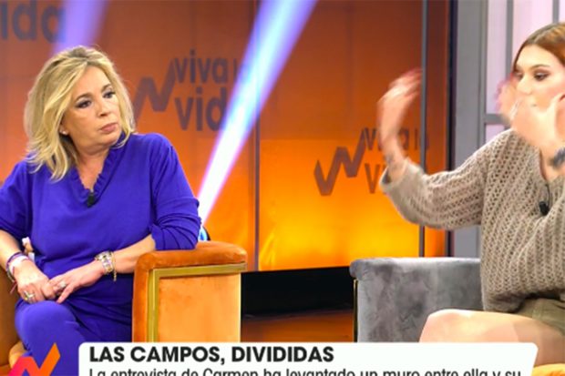 Carmen Borrego escucha atentamente lo que Alejandra le reprocha./'Viva la vida'