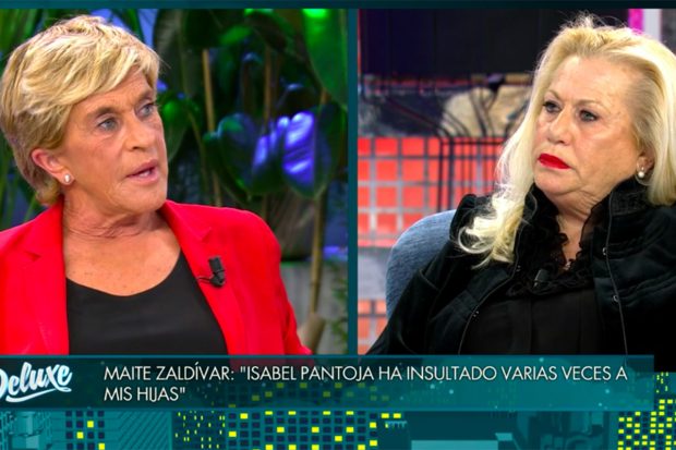 Maite Zaldívar ha estado relajada y tranquila durante la entrevista realizada por Jorge Javier Vázquez./Telecinco