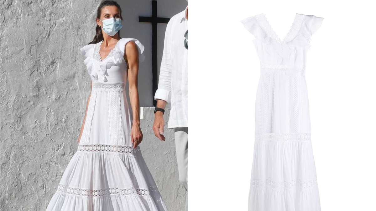 Reina Letizia: vestido blanco que puedes comprar copiar