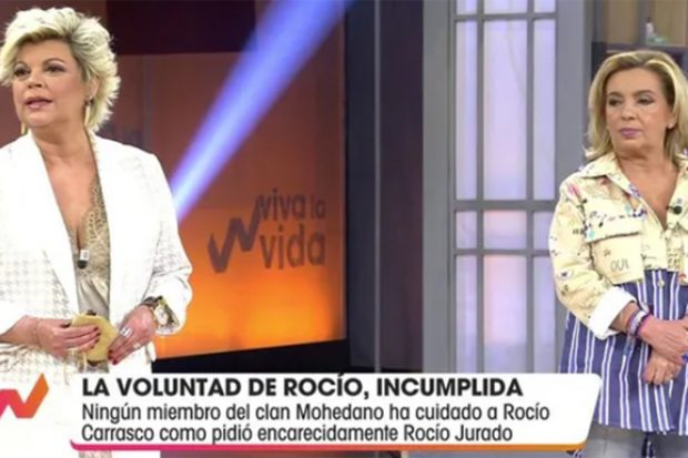 Carmen Borrego y Terelu Campos en 'Viva la vida'./Telecinco