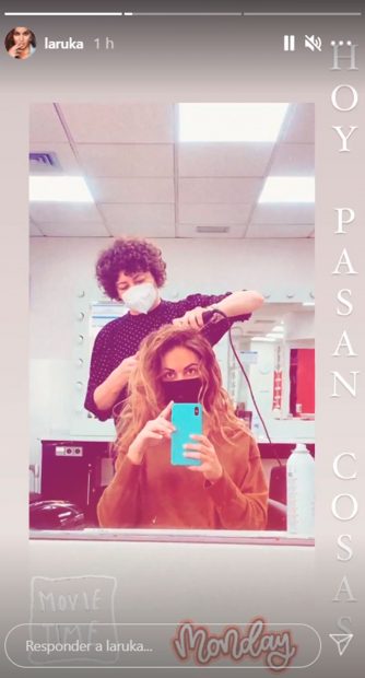 Lara Álvarez ha acudido a la peluquería / Instagram