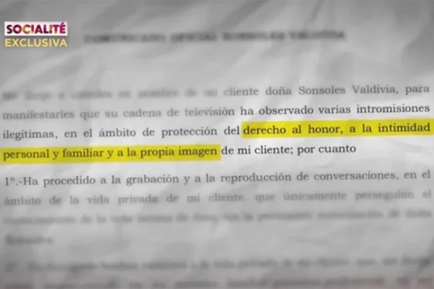 Sonsoles ha emitido un comunicado oficial a 'Socialité'./'Socialité'