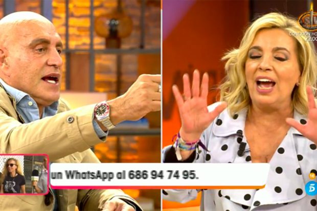 Carmen Borrego y Kiko Matamoros en 'Viva la Vida'./Telecinco