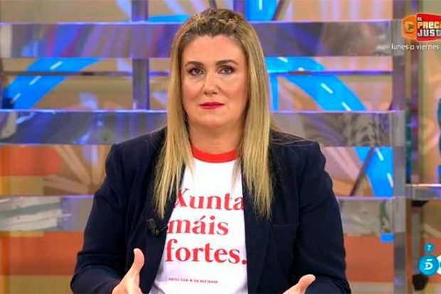 Carlota Corredera, con una camiseta a favor de la solidaridad entre mujeres / Telecinco
