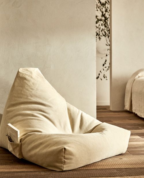 Zara Home el puff de algodón para amantes de la lectura