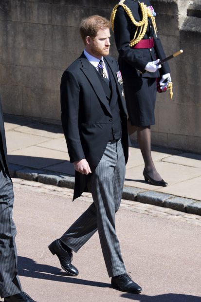 El príncipe Harry durante el funeral del duque de Edimburgo./Gtres