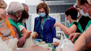 La reina Sofía regresa al banco de alimentos tras un parón/Gtres