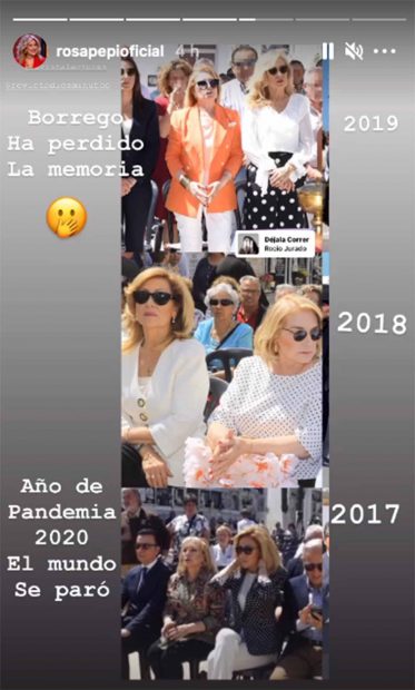 Rosa Benito saca a la luz fotografías que prueban su asistencia a diferentes homenajes a Rocío Jurado./Instagram @rosapepioficial