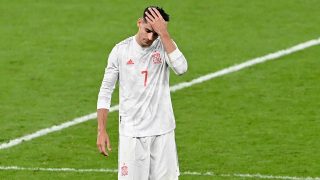 Álvaro Morata, tras fallar el penalti ante Italia / Gtres