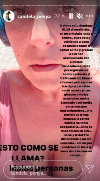 Candela Peña fue víctima de acoso sexual en plena calle / Instagram