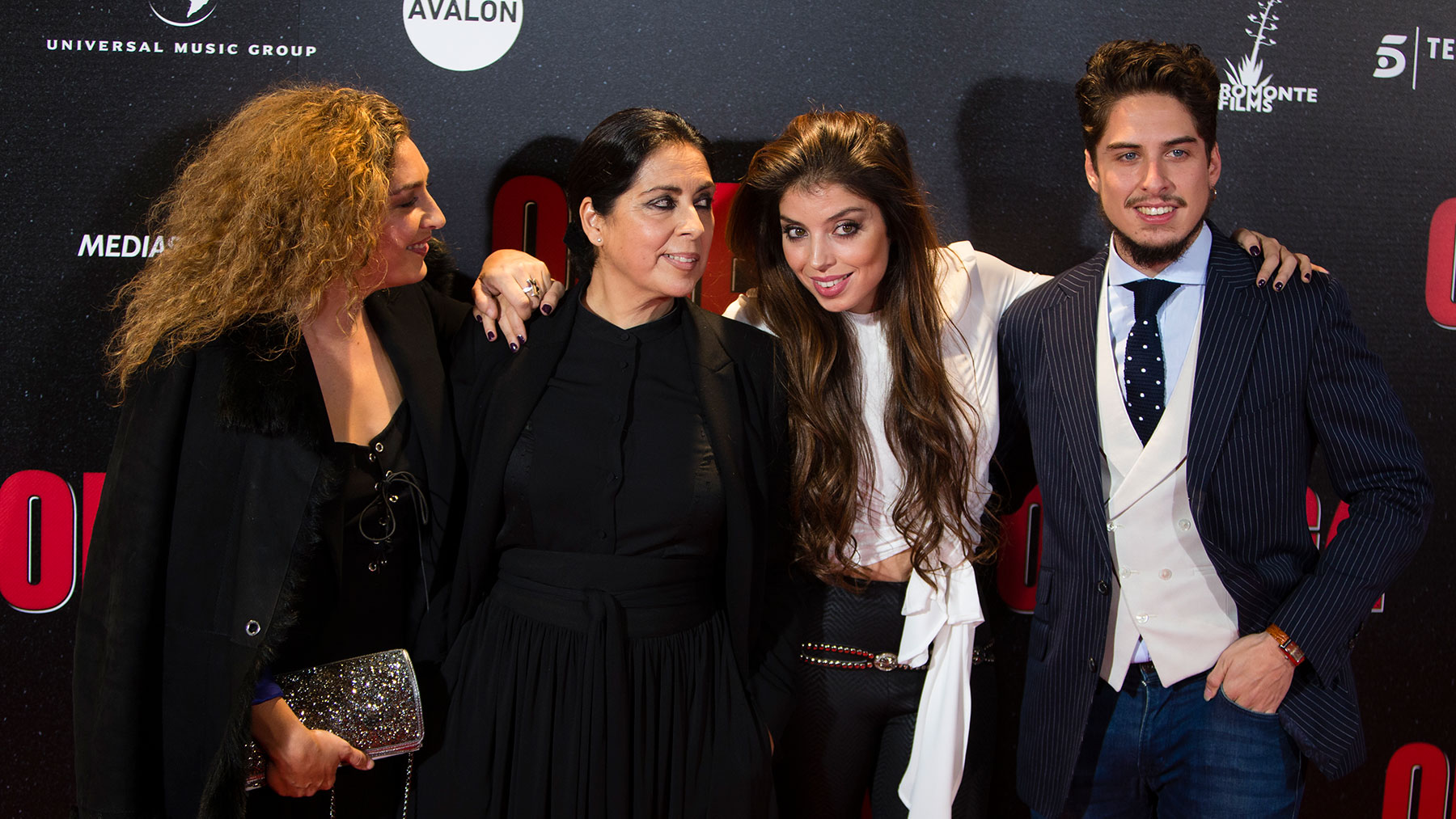 Aurora Carbonell y sus hijos, Estrella Morente, Soleá Morente y Kiki Morente