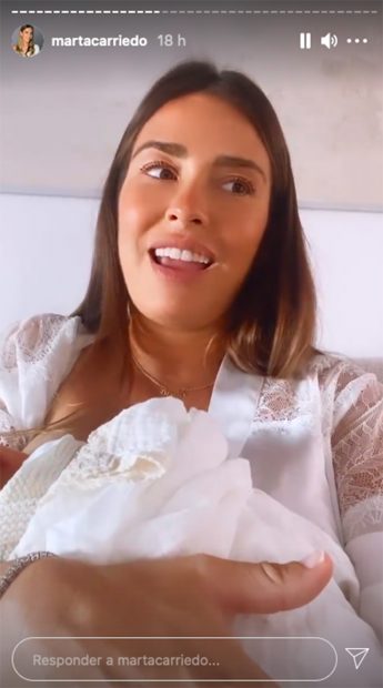 Marta Carriedo y su bebé ya están en casa./Instagram @martacarriedo
