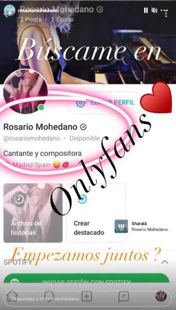 Chayo Mohedano se abre cuenta en Only Fans / Instagram: @rosariomohedano