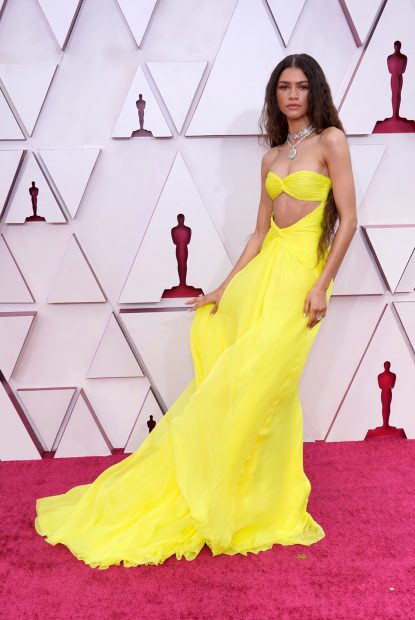 La actriz fue una de las mejor vestidas de los premios Oscar 2021./Gtres