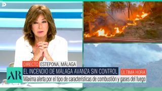 Ana Rosa Quintana, muy emocionada por el devastador incendido de Málaga / Telecinco