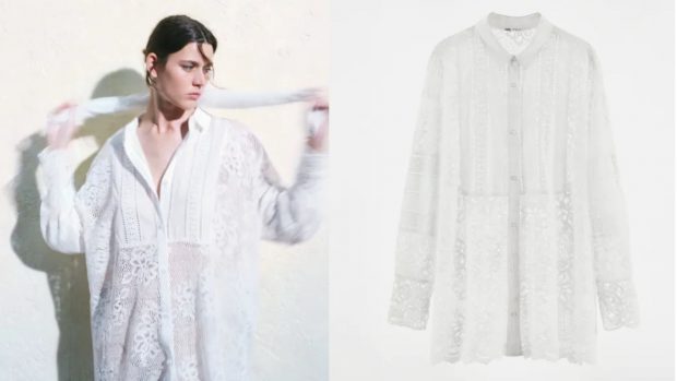 Zara clona la camisa de encaje más bonita de Valentino menos de 50 euros
