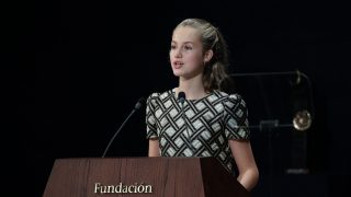 La Princesa Leonor durante su discurso / Gtres