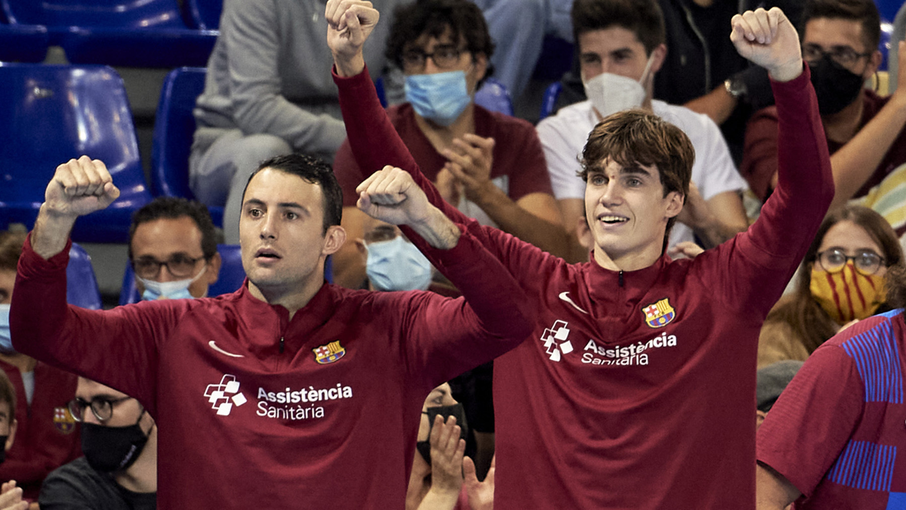 Pablo Urdangarin durante su debut con el Barça de balonmano / GTRES