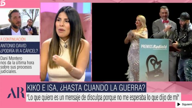 Isa Pantoja en televisión./Telecinco