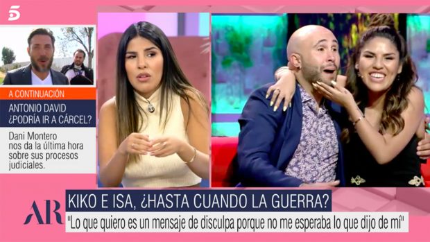 Isa Pantoja, molesta con su hermano./Telecinco