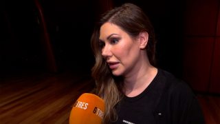 La cantante Tamara, haciendo declaraciones / Gtres