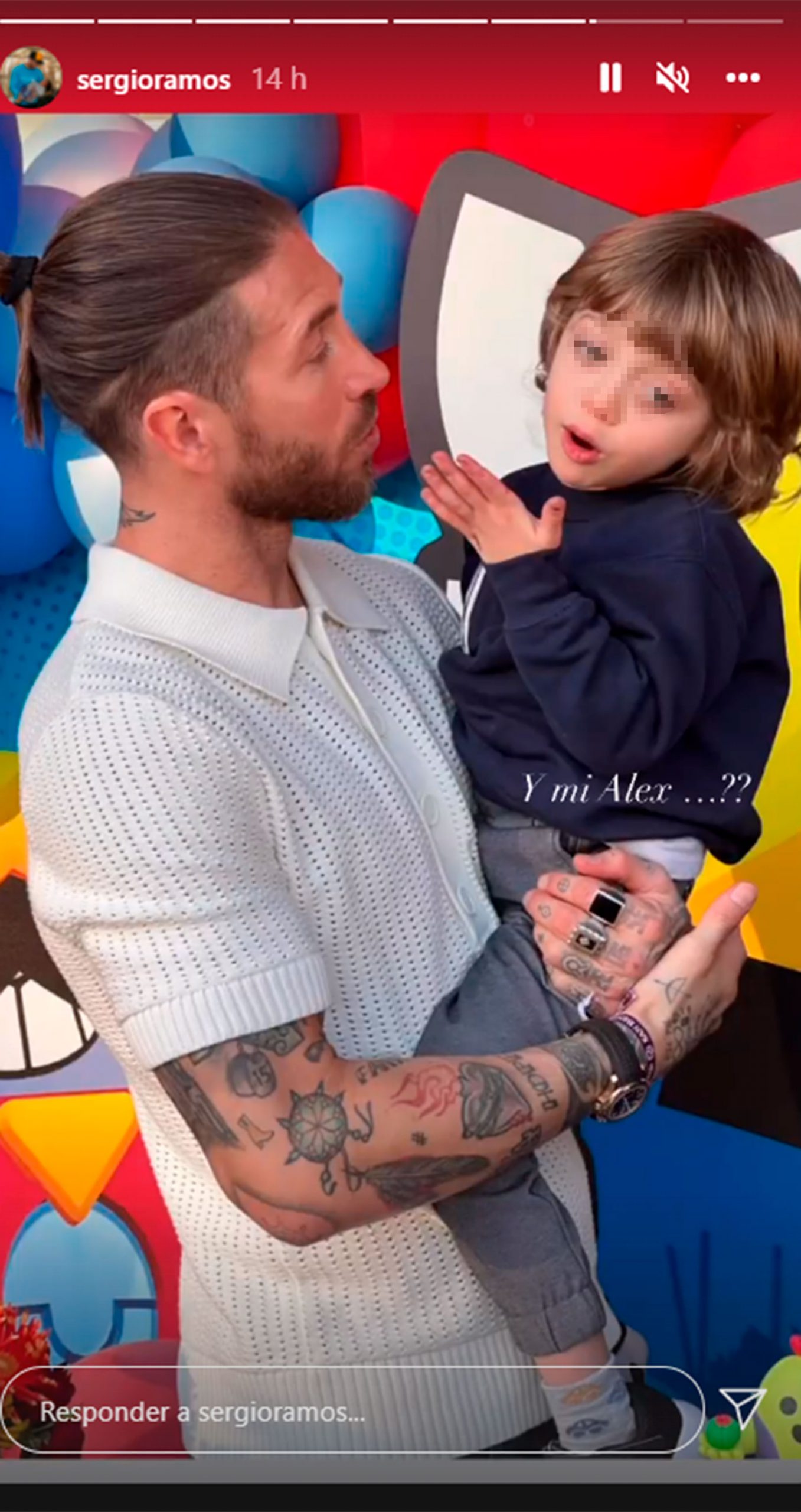 Sergio Ramos, junto a su hijo Marco / Instagram: @sergioramos