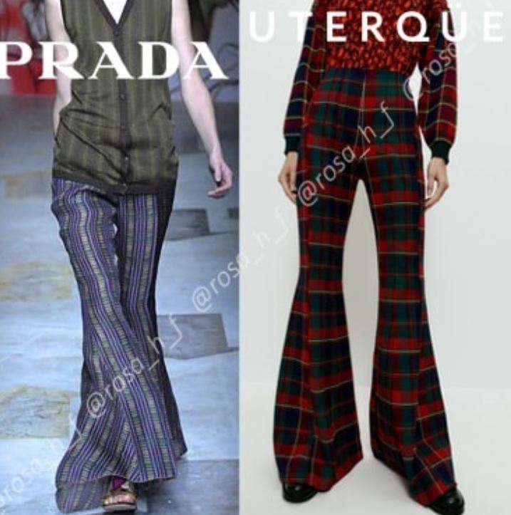 Uterqüe se inspira en Prada para su pantalón más navideño de la colección