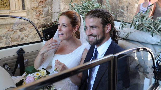 Raquel Sánchez Silva and Mario Biondo on their wedding day