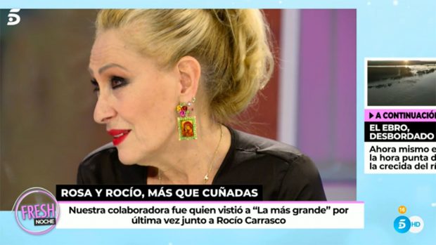 Rosa Benito, llorando./Telecinco