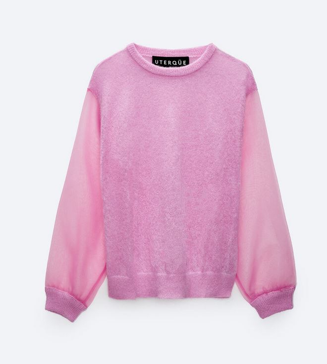 El jersey rosa que se pondrá de moda lo lleva Amelia Bono y es de Uterqüe