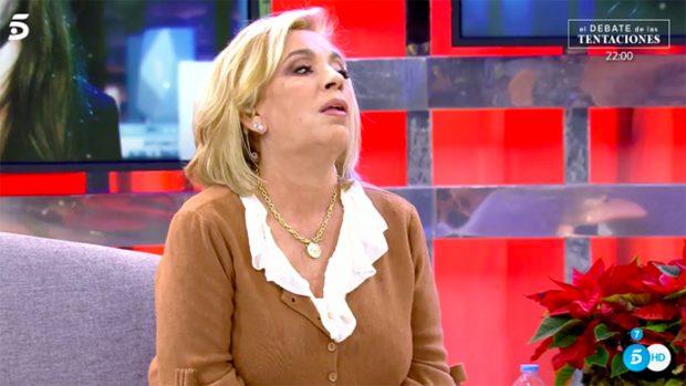 Carmen Borrego en la televisión./Telecinco