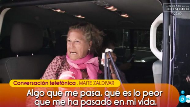 Mayte Zaldívar ha realizado una llamada telefónica a 'Sálvame'./Telecinco