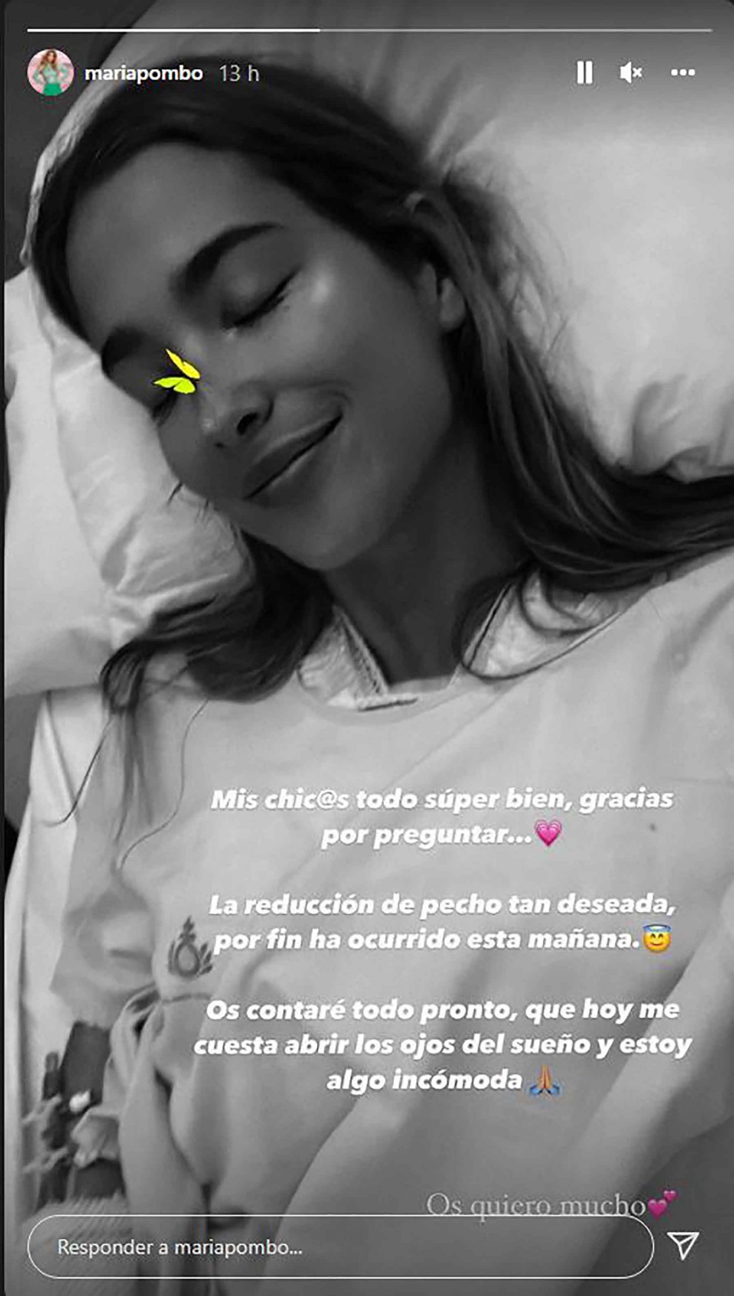 María Pombo ha revelado su operación de pecho / Instagram