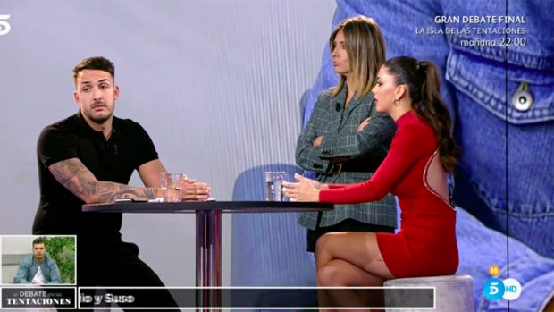 Rosario y Suso en 'El Gran Debate'./Telecinco